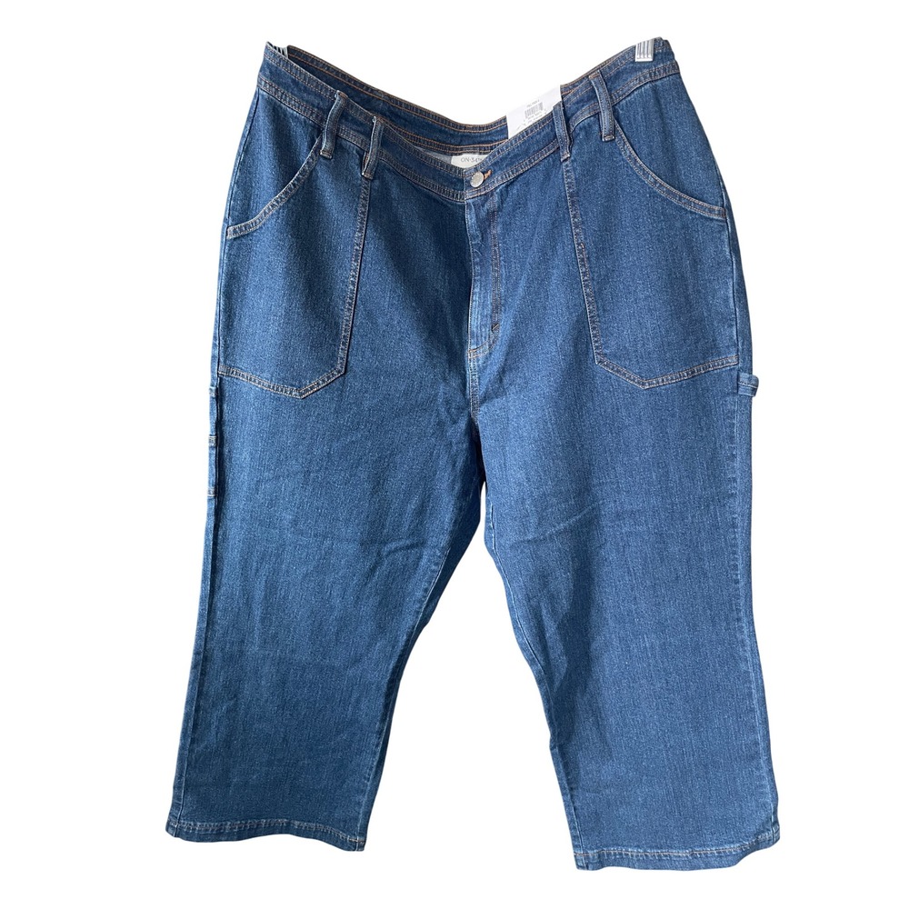 On 34th Women High Rise Utility Carpenter Wide Leg Jeans 20W Streetwear Gorpcore